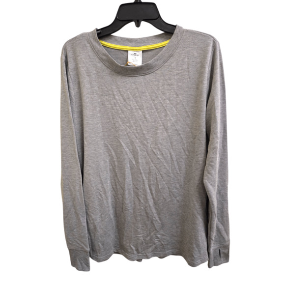 NWT L Gray Crane Long Sleeve T-Shirt - Picture 1 of 1